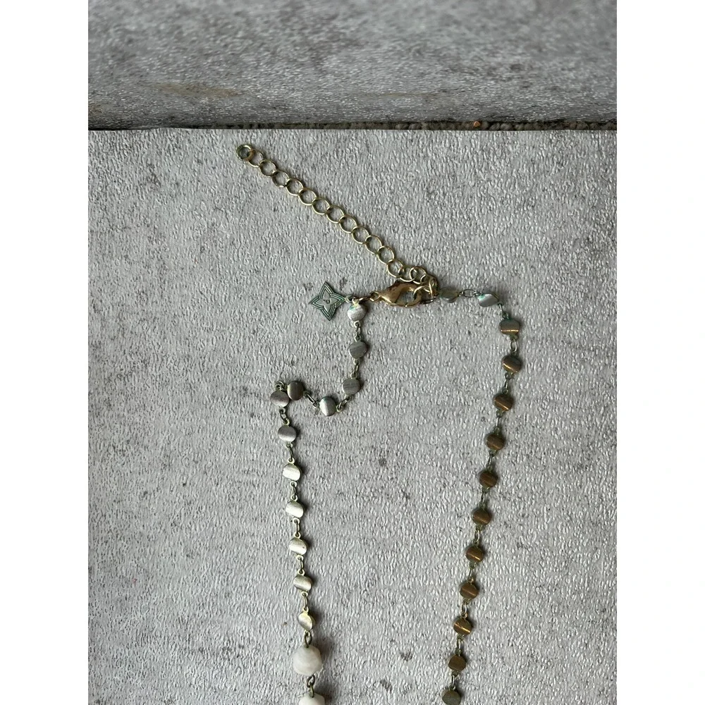 Kendra Scott Necklace Lot Rayne Pearl Druzy Lariat Tassel Long Party Jewelry - Picture 14 of 14